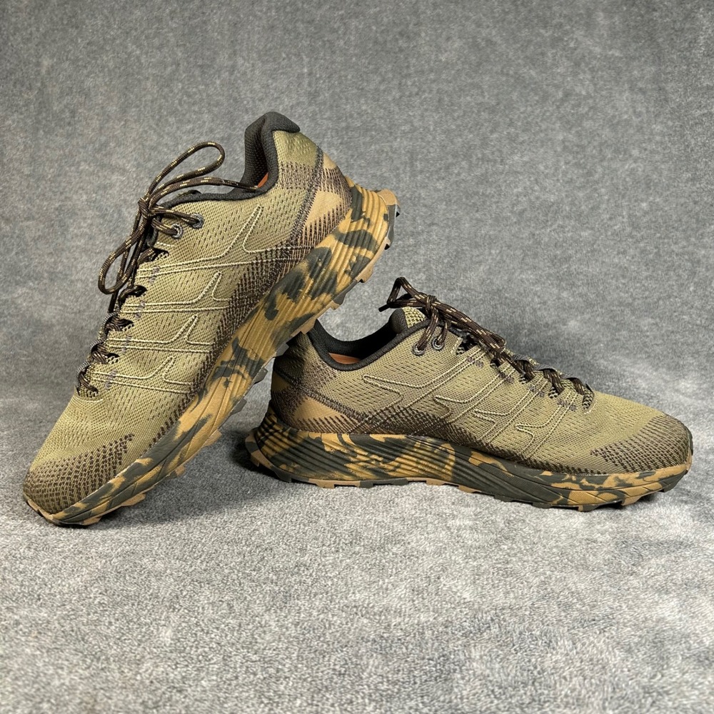 Merrell Moab Flight Mens 8 Trail Running Shoes Olive Camo J067441 Vibram Outsole - Picture 8 of 12